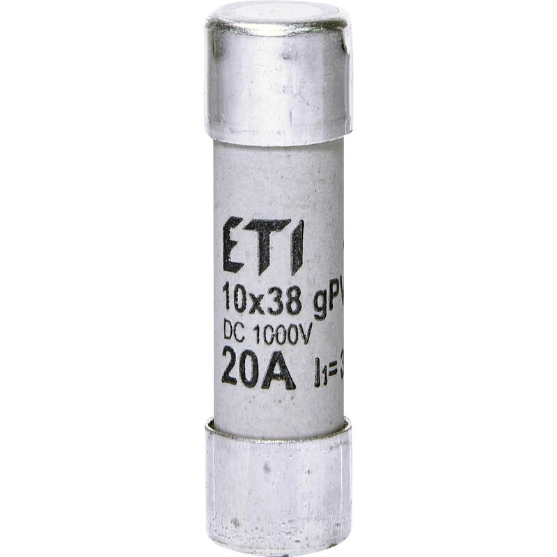 Запобіжник ETI CH 10x38 gPV 20A 1000V DC (30kA) (2625085)