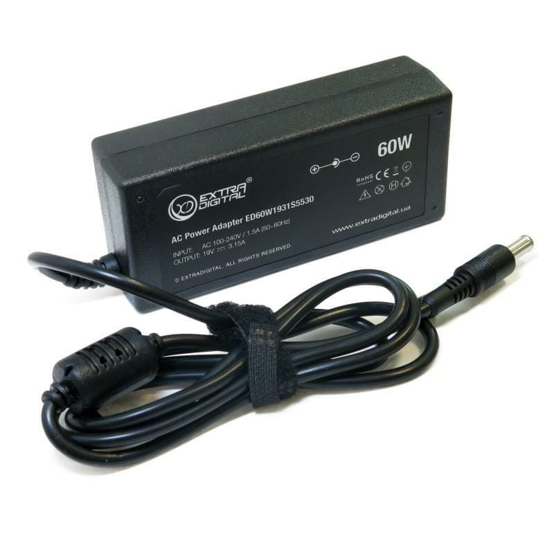Блок живлення Extradigital для ноутбука Samsung 19V 3.15A 60W 5.5x3.0мм + каб. живл. (PSS3812)