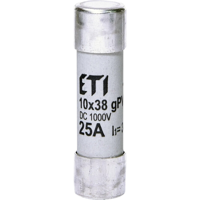 Предохранитель ETI CH 10x38 gPV 25A 1000V DC (30kA) (2625139)
