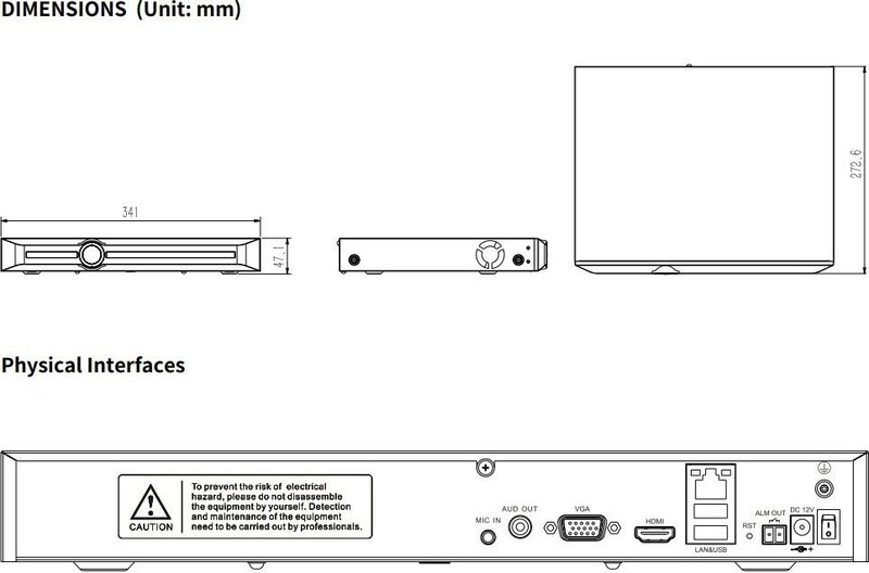 Видеорегистратор Tiandy TC-R3210 Spec: I/B/K/V3.1