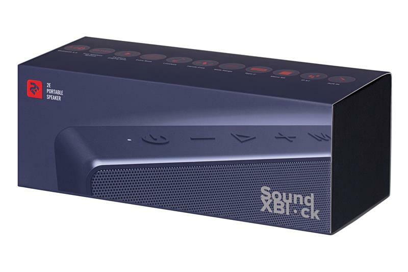 Акустична система 2E SoundXBlock TWS MP3 Wireless Waterproof Blue (2E-BSSXBWBL)