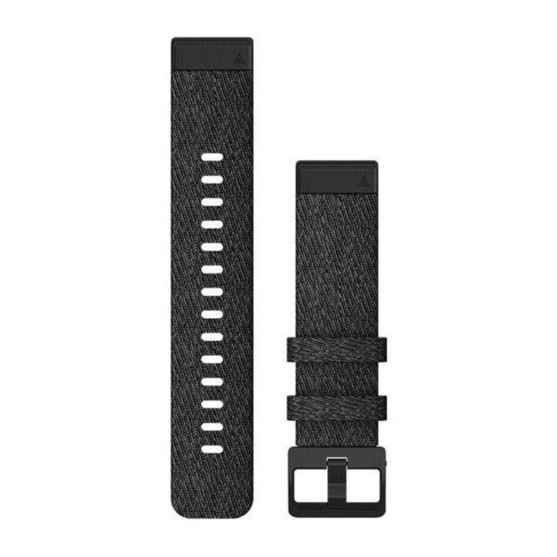 Ремешок Garmin QuickFit 20mm для Garmin Fenix 6S Heathered Black Nylon with Black (010-12875-00)