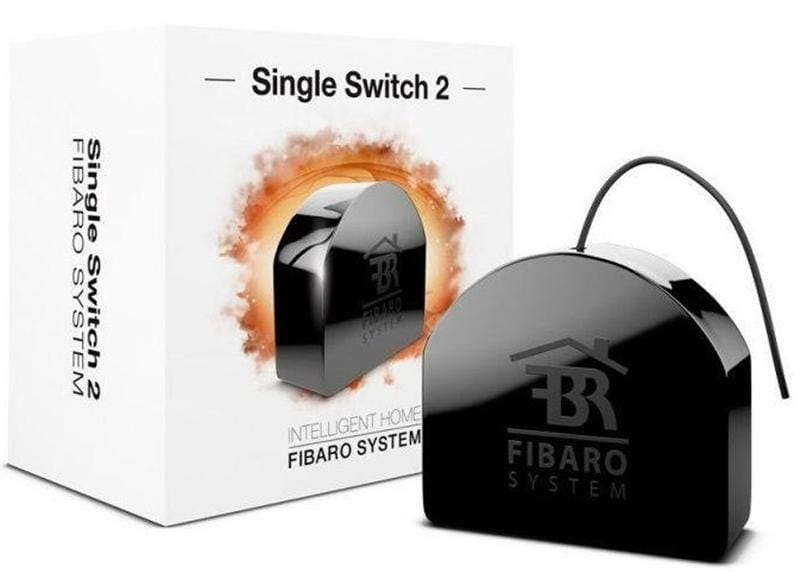 Реле Fibaro Single Switch 2 FGS-213_ZW5, Z-Wave, 230V, макс. 8А, 1.9кВт, Black