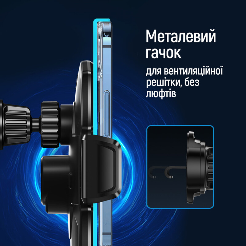 Бездротовий зарядний пристрій СolorWay FlameGrip 15W Black (CW-CHAW070Q-BK)