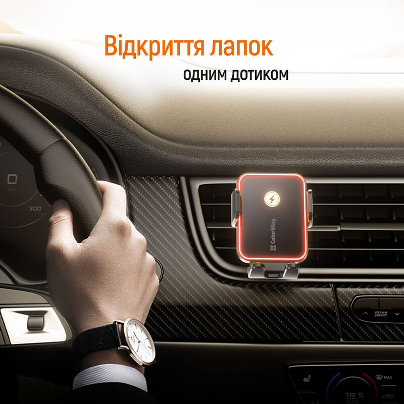 Бездротовий зарядний пристрій СolorWay Ultra-mini 15W Black (CW-CHAW069Q-BK)