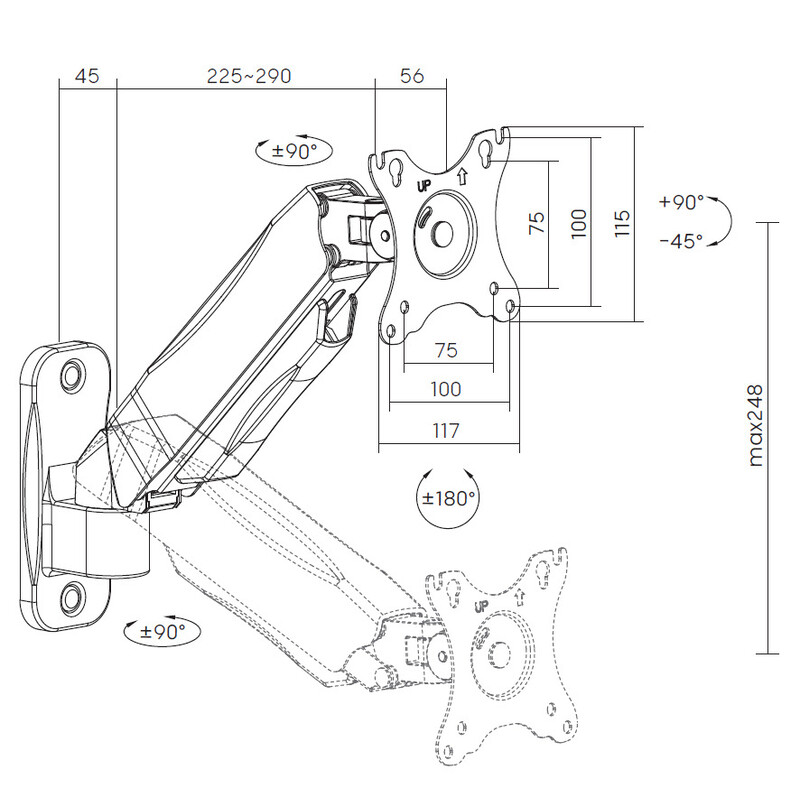 Кронштейн OfficePro MA300B (VESA100х100)