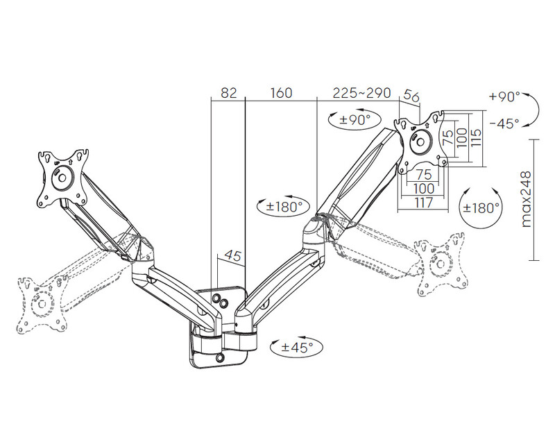 Кронштейн OfficePro MA312B (VESA100х100)