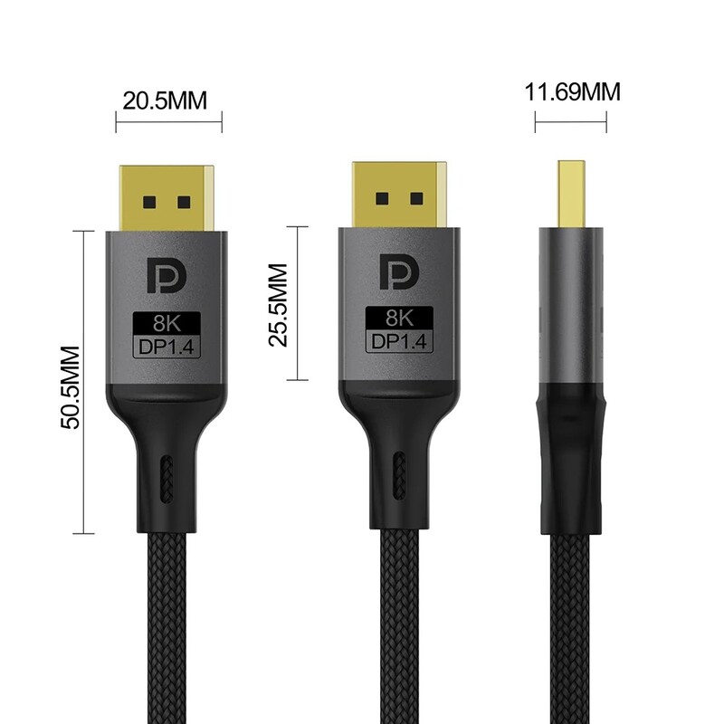 Кабель ColorWay DisplayPort-DisplayPort V1.4 8K 3м, Black (CW-CBDP094-BK)
