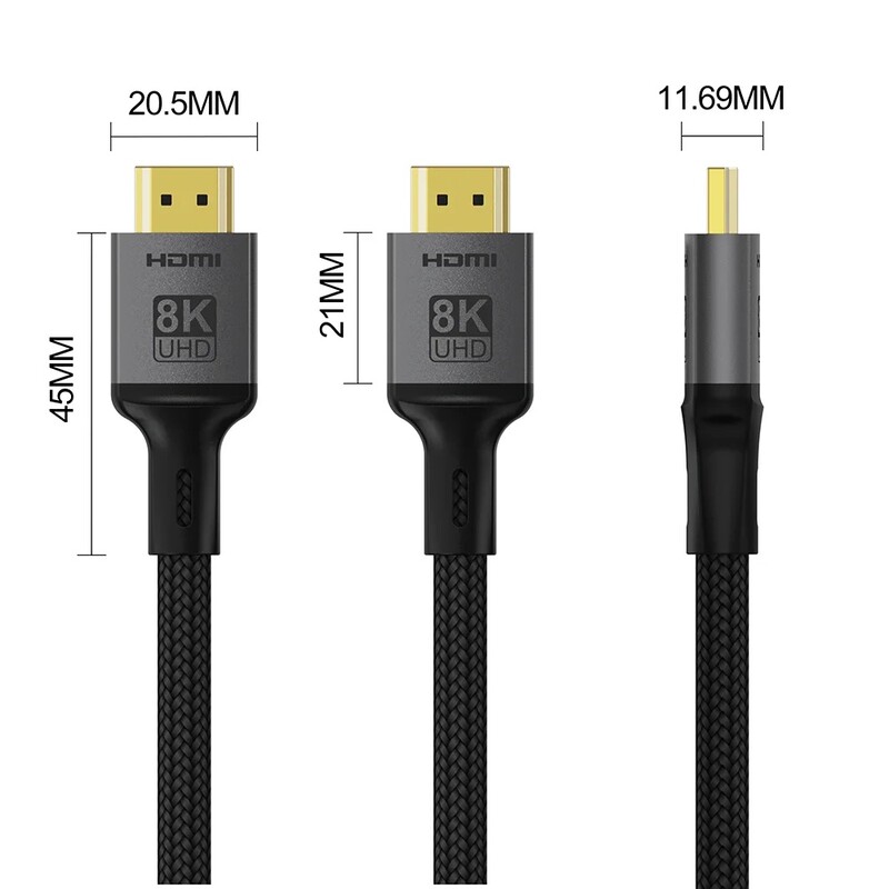 Кабель ColorWay HDMI-HDMI V2.1 8K 3м, Black (CW-CBHD089-BK)