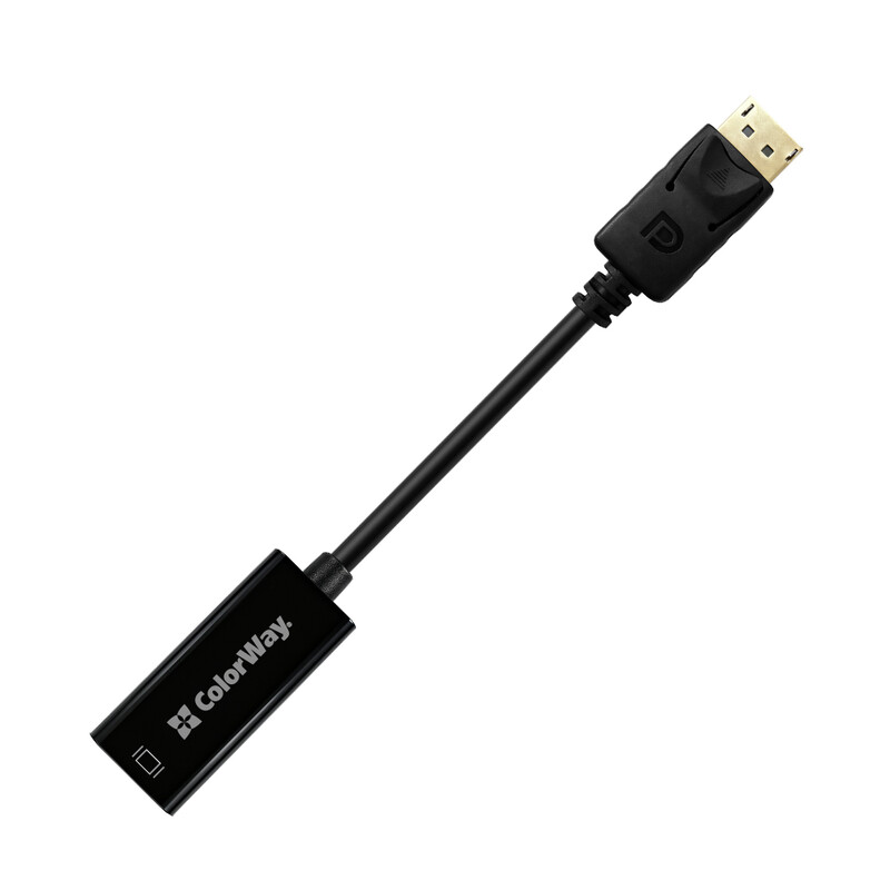 Адаптер Colorway DisplayPort - HDMI (M/F) 4K/30 Гц Black (CW-AD-DPHD)