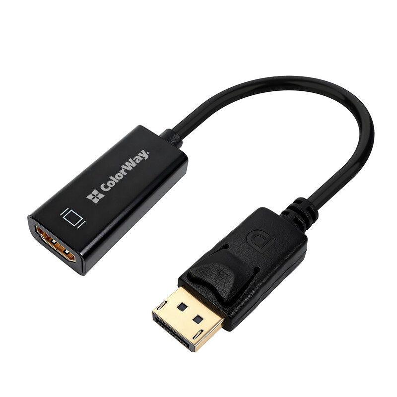 Адаптер Colorway DisplayPort - HDMI (M/F) 4K/30 Гц Black (CW-AD-DPHD)