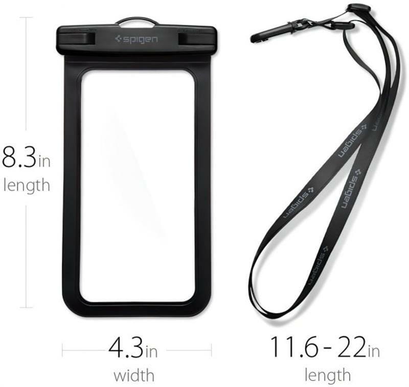 Чехол-карман Spigen Velo A600 Waterproof универсальный Black/Transparent (000EM21018)