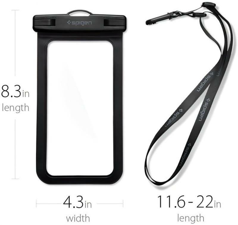 Чохол-кишеня Spigen Velo A600 Waterproof універсальний Black/Transparent (000EM21018)