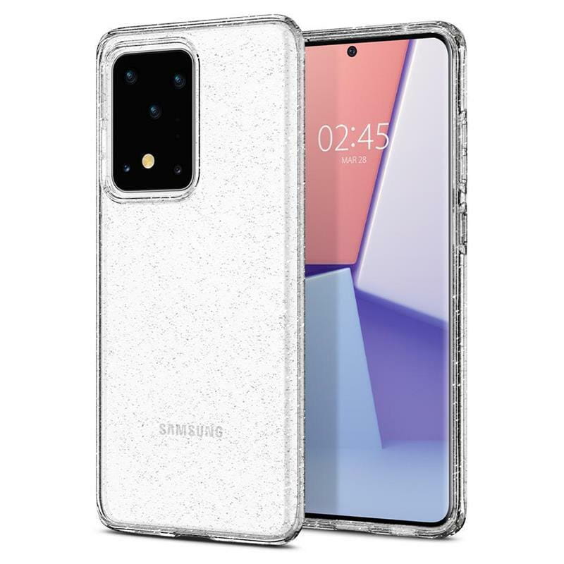 Чехол-накладка Spigen Liquid Crystal Glitter для Samsung Galaxy S20 Ultra SM-G988 Crystal Quartz (ACS00710)