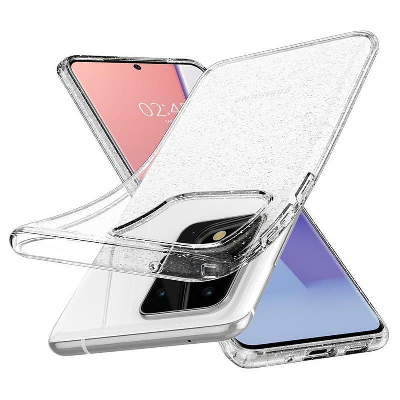 Чехол-накладка Spigen Liquid Crystal Glitter для Samsung Galaxy S20 Ultra SM-G988 Crystal Quartz (ACS00710)