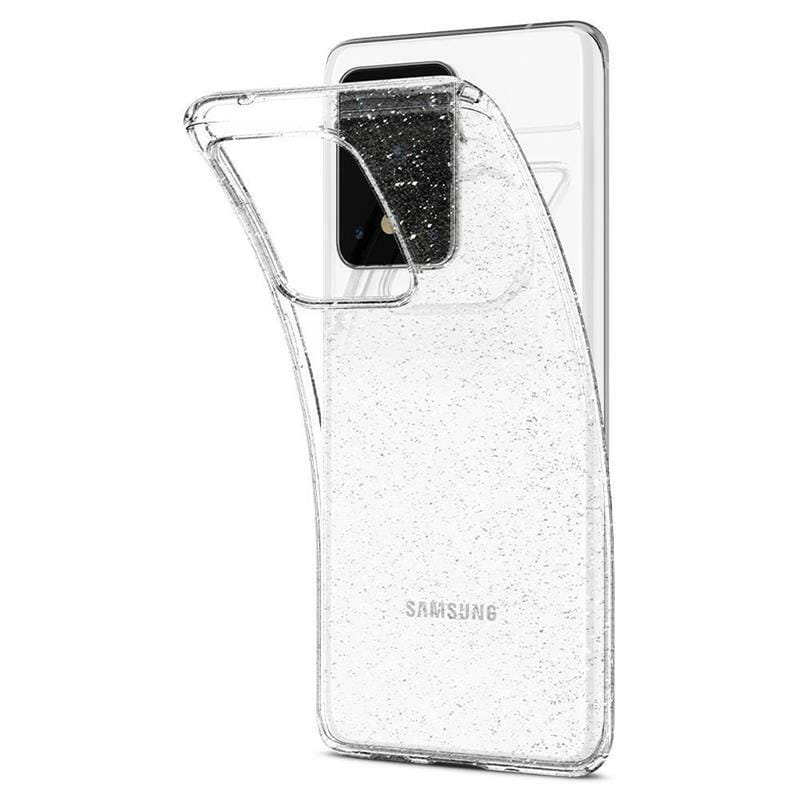Чехол-накладка Spigen Liquid Crystal Glitter для Samsung Galaxy S20 Ultra SM-G988 Crystal Quartz (ACS00710)