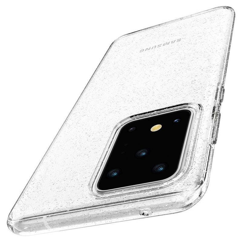 Чехол-накладка Spigen Liquid Crystal Glitter для Samsung Galaxy S20 Ultra SM-G988 Crystal Quartz (ACS00710)