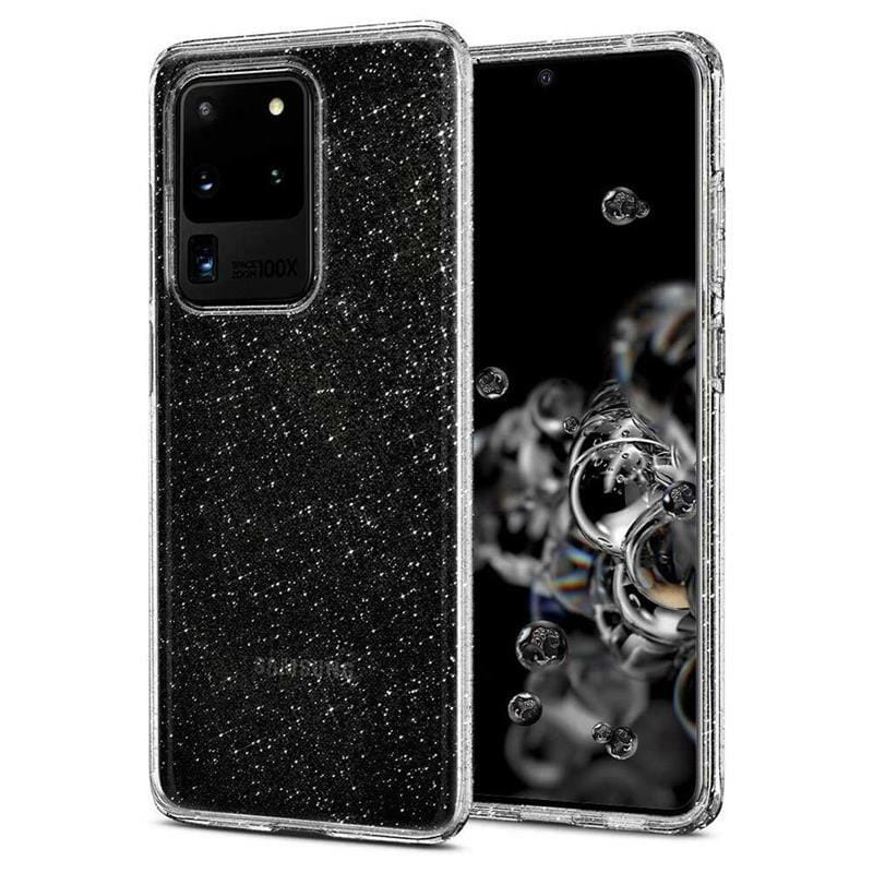 Чехол-накладка Spigen Liquid Crystal Glitter для Samsung Galaxy S20 Ultra SM-G988 Crystal Quartz (ACS00710)