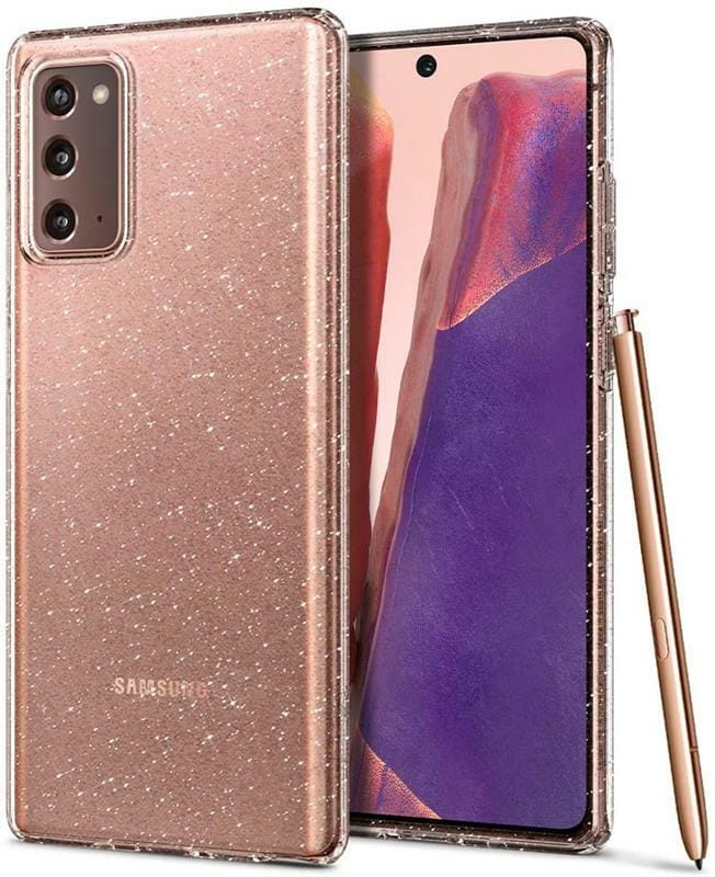 Чехол-накладка Spigen Liquid Crystal Glitter для Samsung Galaxy Note20 SM-N980 Crystal Quartz (ACS01416)