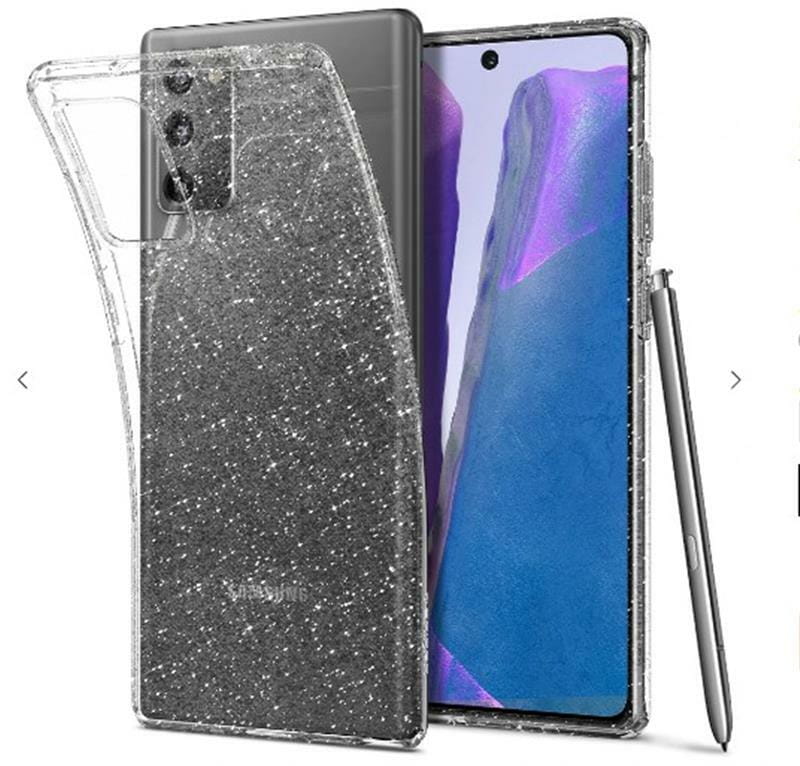 Чехол-накладка Spigen Liquid Crystal Glitter для Samsung Galaxy Note20 SM-N980 Crystal Quartz (ACS01416)