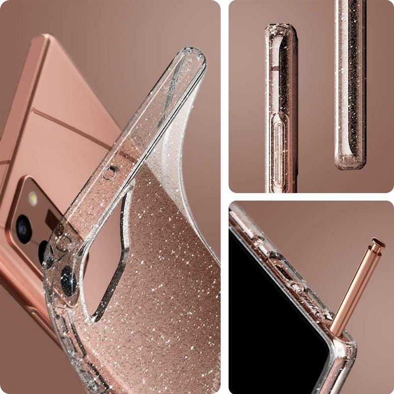 Чехол-накладка Spigen Liquid Crystal Glitter для Samsung Galaxy Note20 SM-N980 Crystal Quartz (ACS01416)