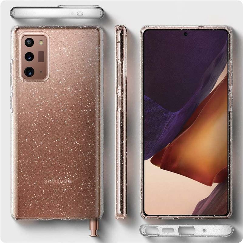 Чехол-накладка Spigen Liquid Crystal Glitter для Samsung Galaxy Note20 SM-N980 Crystal Quartz (ACS01416)