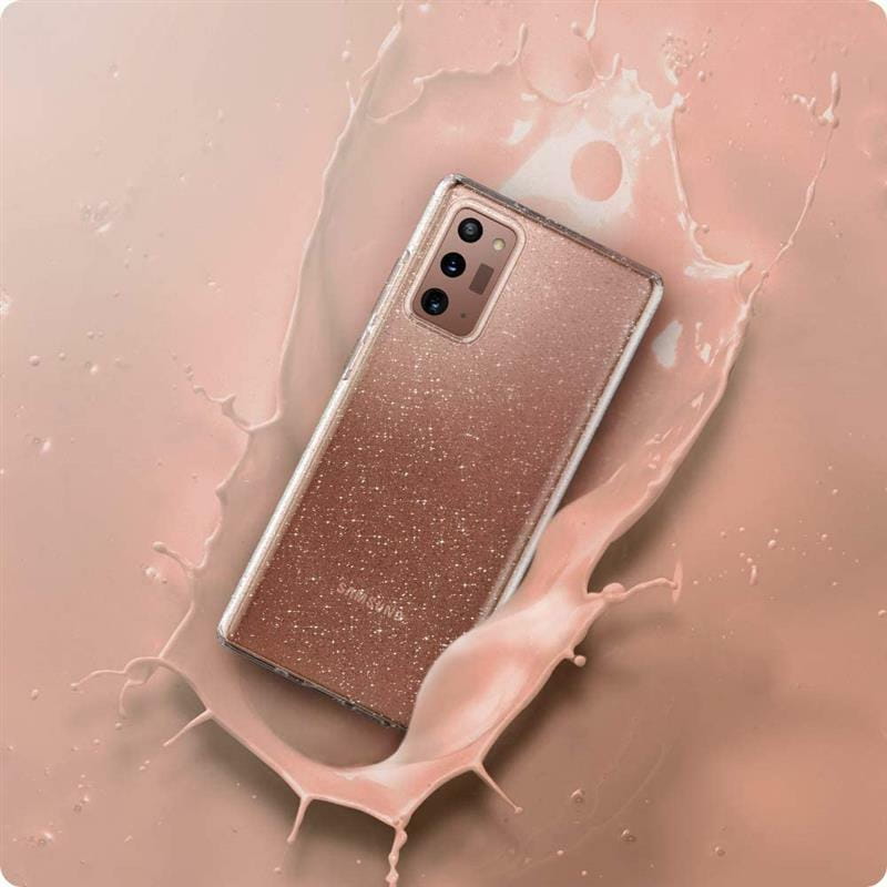 Чехол-накладка Spigen Liquid Crystal Glitter для Samsung Galaxy Note20 SM-N980 Crystal Quartz (ACS01416)