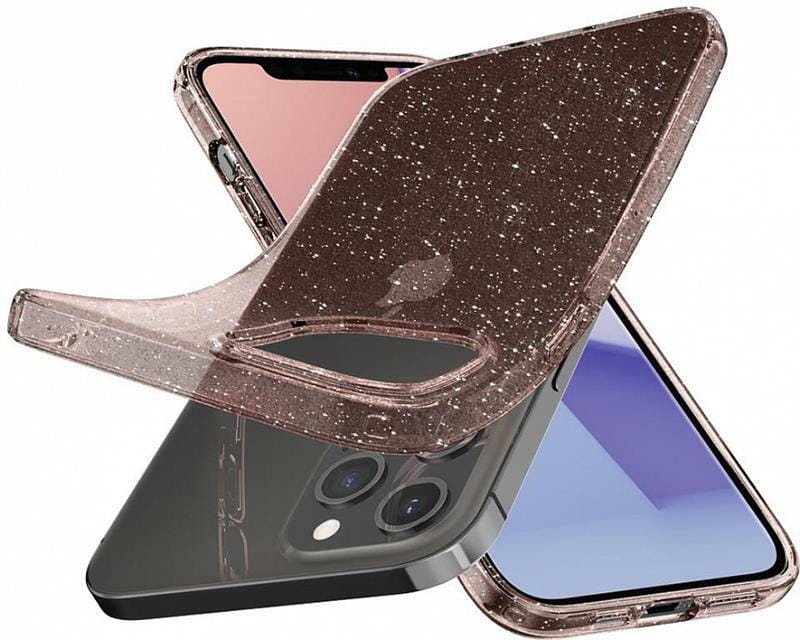 Чехол-накладка Spigen Liquid Crystal Glitter для Apple iPhone 12/12 Pro Rose Quartz (ACS01699)