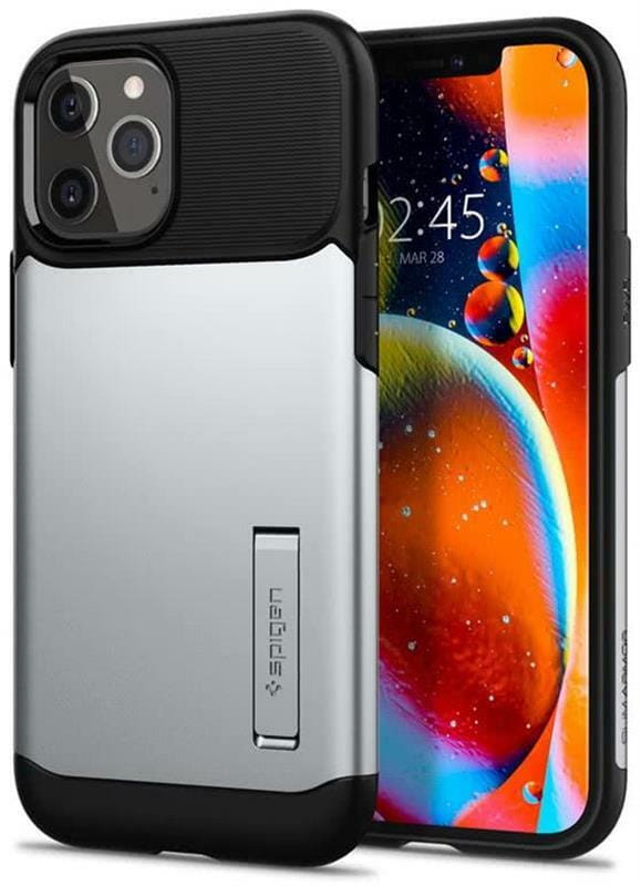 Чeхол-накладка Spigen Slim Armor для Apple iPhone 12 Pro Max Satin Silver (ACS01482)