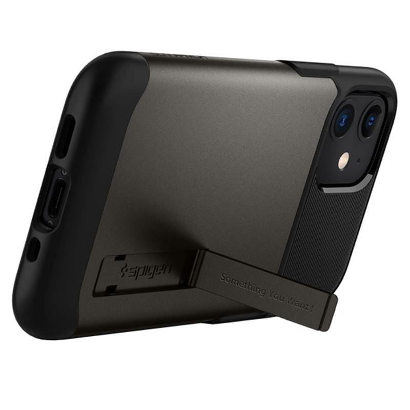 Чeхол-накладка Spigen Slim Armor для Apple iPhone 12 Mini Gunmetal (ACS01546)
