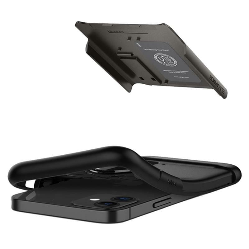 Чeхол-накладка Spigen Slim Armor для Apple iPhone 12 Mini Gunmetal (ACS01546)