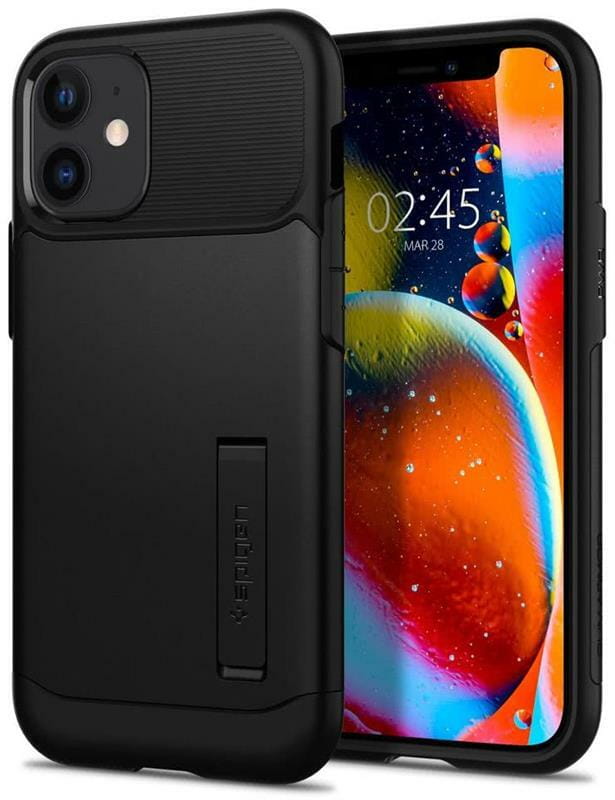 Чeхол-накладка Spigen Slim Armor для Apple iPhone 12 Mini Black (ACS01545)