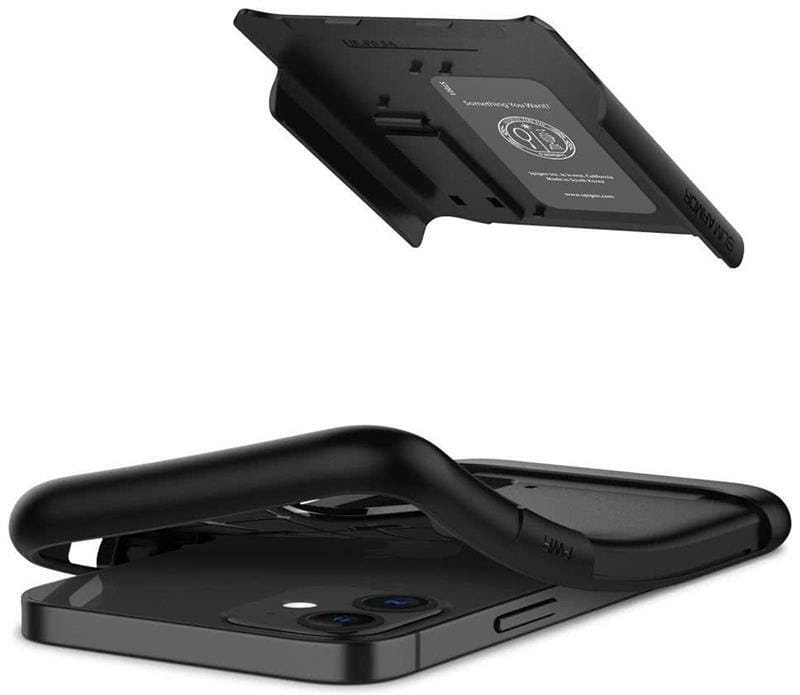 Чeхол-накладка Spigen Slim Armor для Apple iPhone 12 Mini Black (ACS01545)