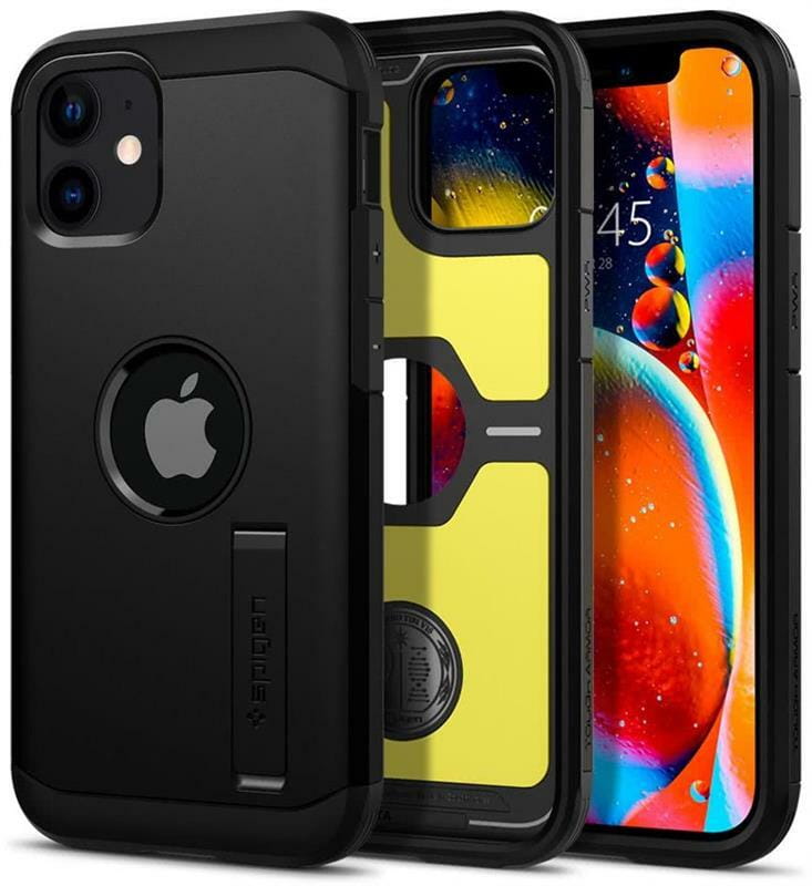 Чeхол-накладка Spigen Tough Armor для Apple iPhone 12 Mini Black (ACS01753)