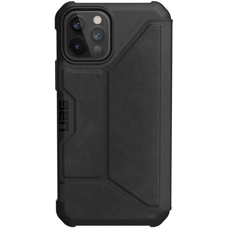 Чохол-книжка Urban Armor Gear Metropolis для Apple iPhone 12/12 Pro Leather Black (112356118340)