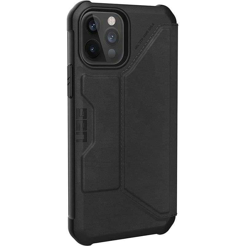 Чохол-книжка Urban Armor Gear Metropolis для Apple iPhone 12/12 Pro Leather Black (112356118340)