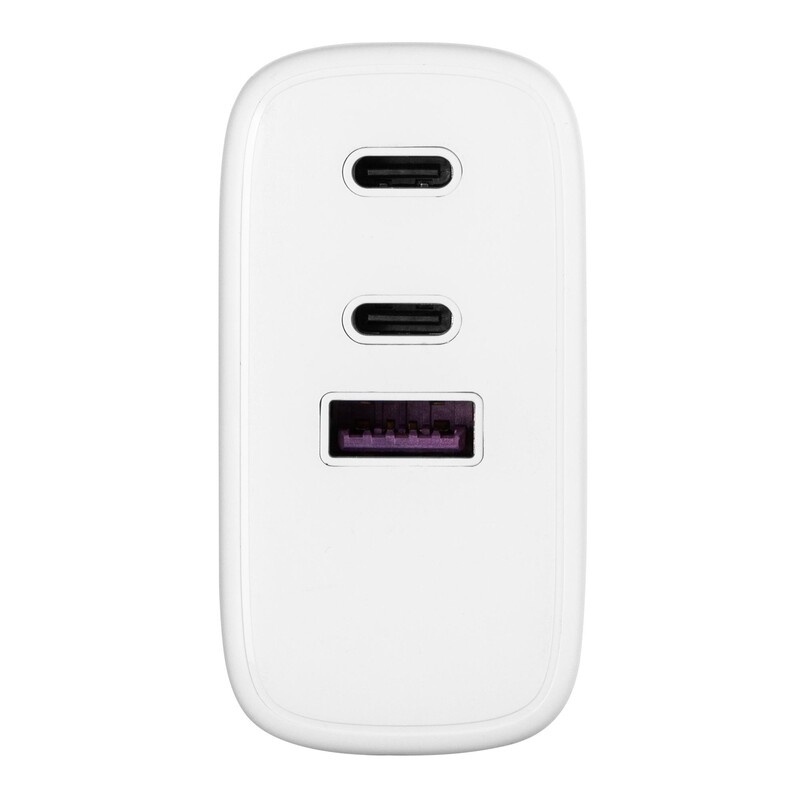 Сетевое зарядное устройство 2E USB-C Wall Charger GaN 65W White (2E-WC3USB65W-W)