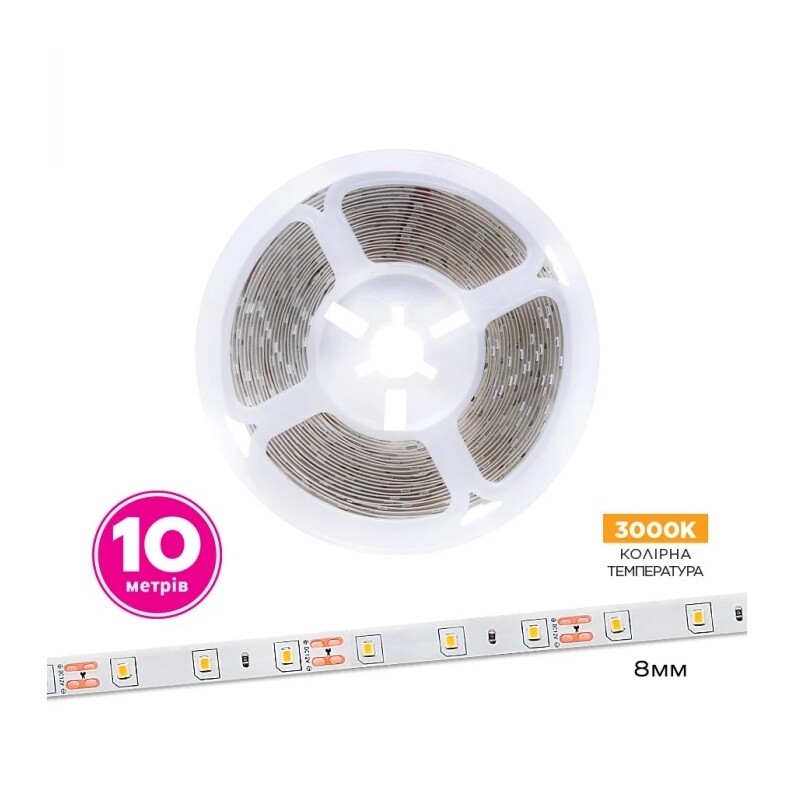 Светодиодная лента ELM 2835 60LED IP20 3000K 10м (19-0013-10)