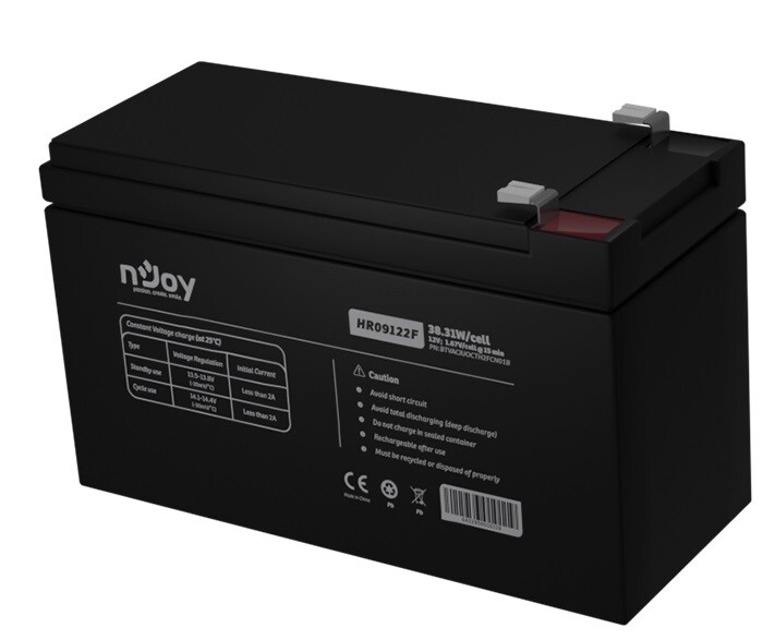 Аккумуляторная батарея Njoy HR09122F 12V 9AH (BTVACIUOCTD2FBT01B) AGM