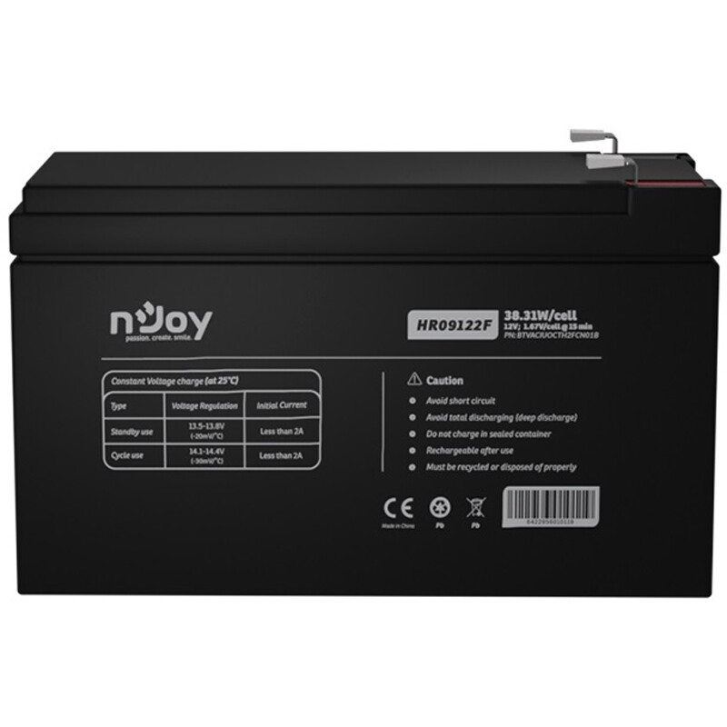 Аккумуляторная батарея Njoy HR09122F 12V 9AH (BTVACIUOCTD2FBT01B) AGM