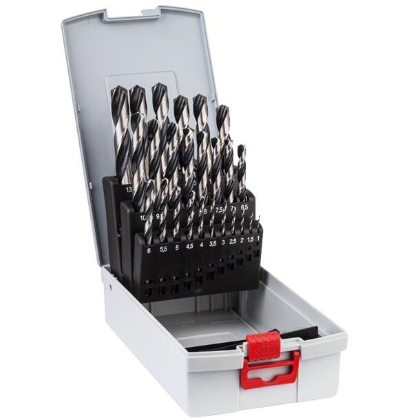 Набір свердл по металу Bosch Professional HSS-PointTeQ, 1-13мм, кейс, 25шт (2.608.577.352)