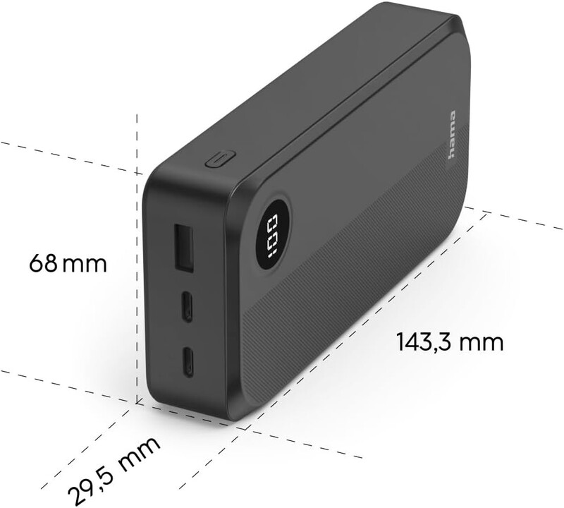 Универсальная мобильная батарея Hama 20000mAh 15W Black (00201755)