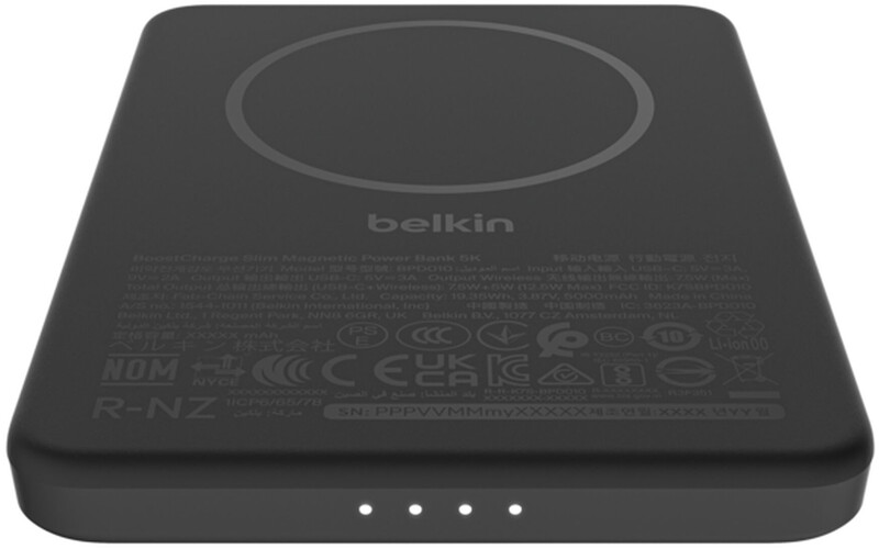 Универсальная мобильная батарея Belkin Power Bank Slim Magnetic 5000mAh 15W Black (BPD010HQBK)