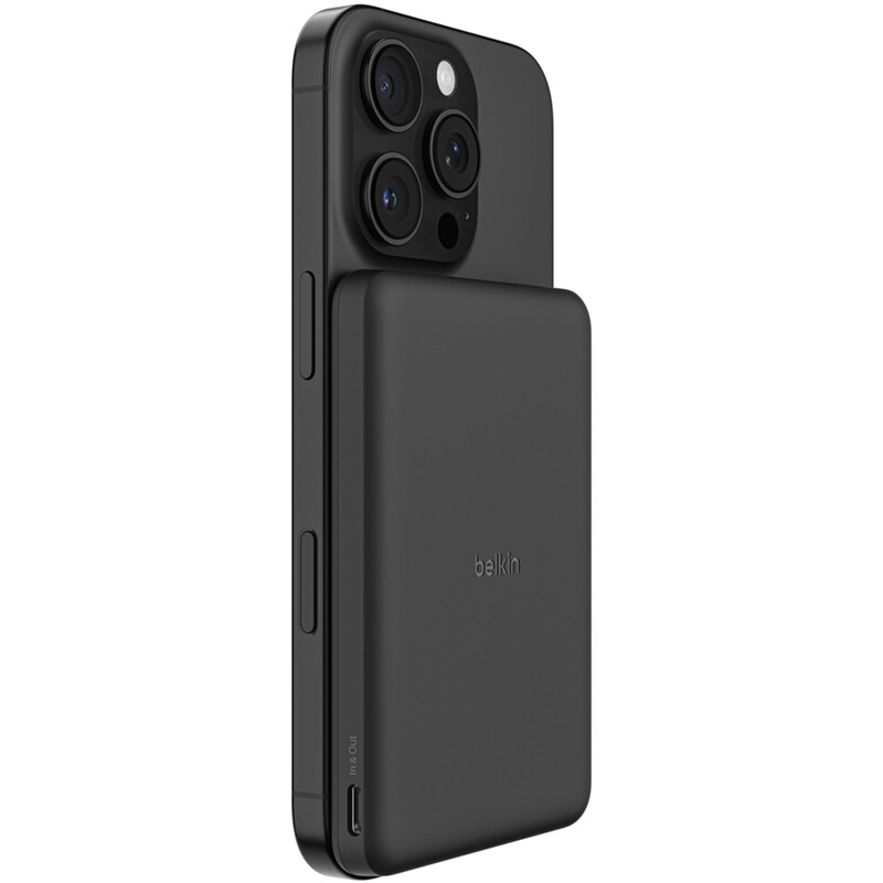 Универсальная мобильная батарея Belkin Power Bank Slim Magnetic 5000mAh 15W Black (BPD010HQBK)