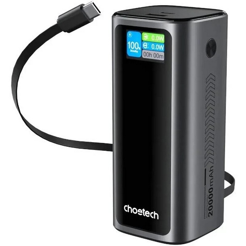 Универсальная мобильная батарея Choetech B815C 20000mAh 130W Black
