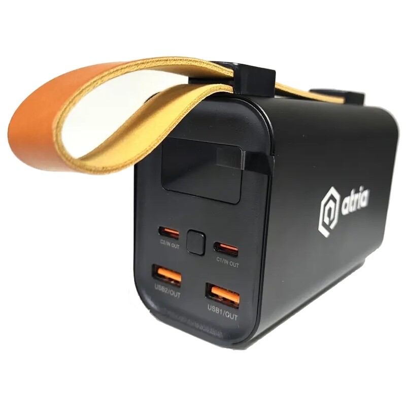 Универсальная мобильная батарея Atria 30000mAh 130W Black (WPD-130)