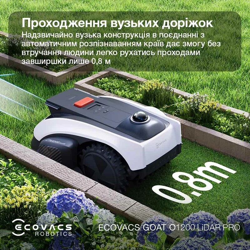 Газонокосилка-робот Ecovacs Goat O1200 LiDAR Pro (MR2508)