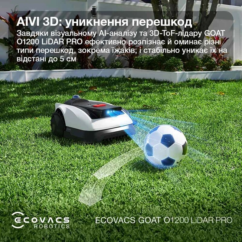 Газонокосилка-робот Ecovacs Goat O1200 LiDAR Pro (MR2508)