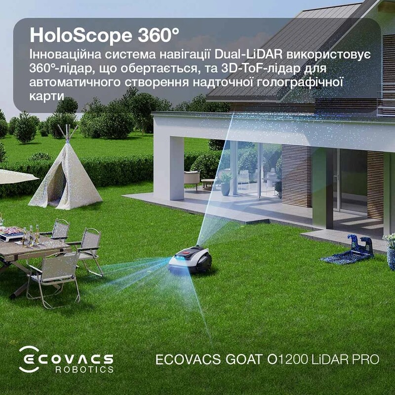 Газонокосилка-робот Ecovacs Goat O1200 LiDAR Pro (MR2508)