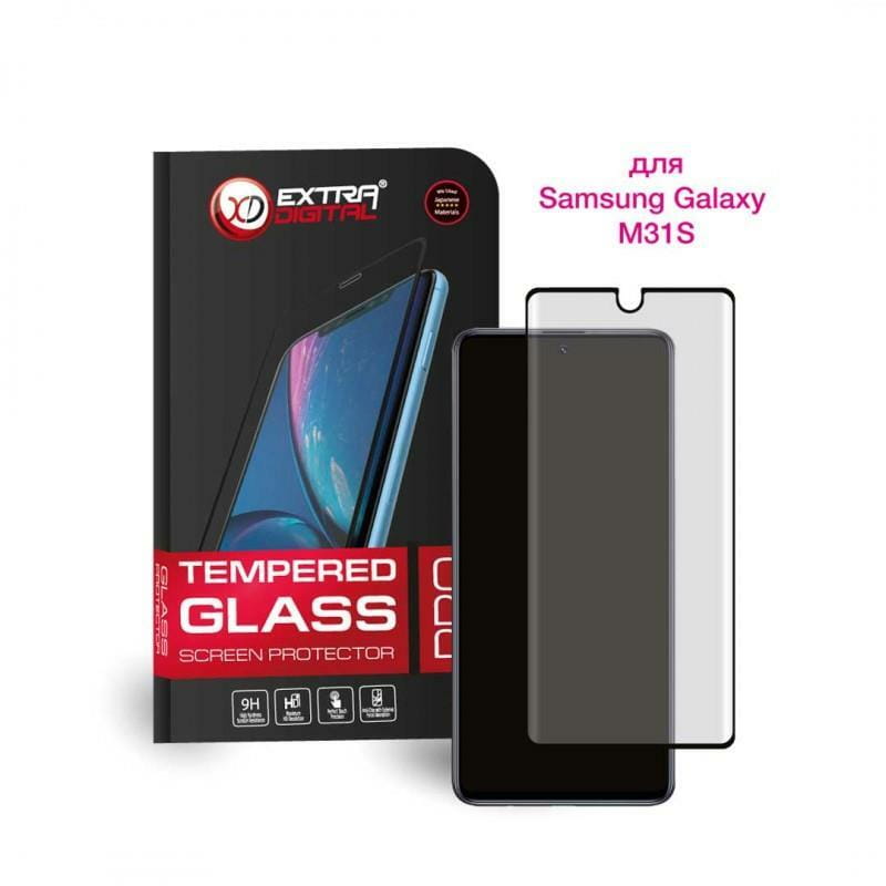 Захисне скло Extradigital для Samsung Galaxy M31s SM-M317 Black, 0.5мм, 2.5D (EGL4781)